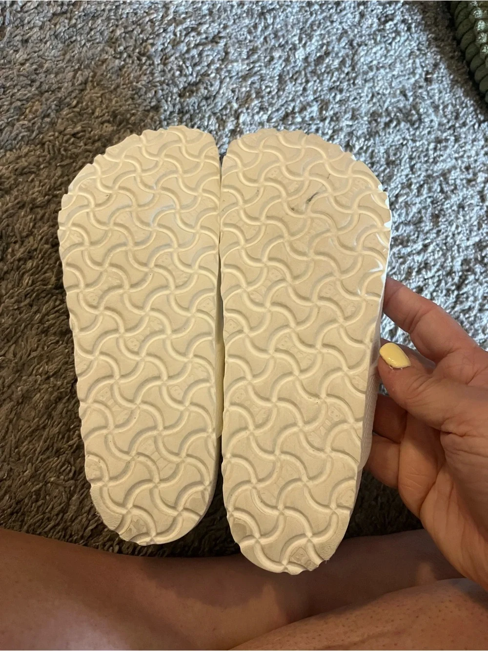 Birkenstock White Contoured EVA Thong Sandals